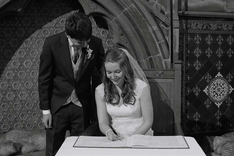 signing the register